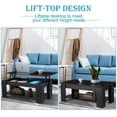 EROMMY Lift Top Coffee Table,Rustic Coffee Table Lift Tabletop with