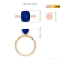 thumbnail image 5 of ANGARA Lab Grown Blue Sapphire Engagement Ring with Marquise Motifs for Women in 14K Rose Gold (Size-10x8mm) | September Birthstone, Anniversary, Jewelry Gift for Women | Lab-Grown Blue Sapphire Ring, 5 of 8