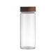thumbnail image 2 of Frasco de vidrio borosilicato sellado con tapa de madera de arce, grado alimenticio, transparente, opciones de múltiples tamaños para productos secos, bocadillos y granos., 2 of 7