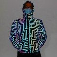thumbnail image 1 of Chaqueta reflectante colorida para hombre y mujer - Negra / 3XL, 1 of 5