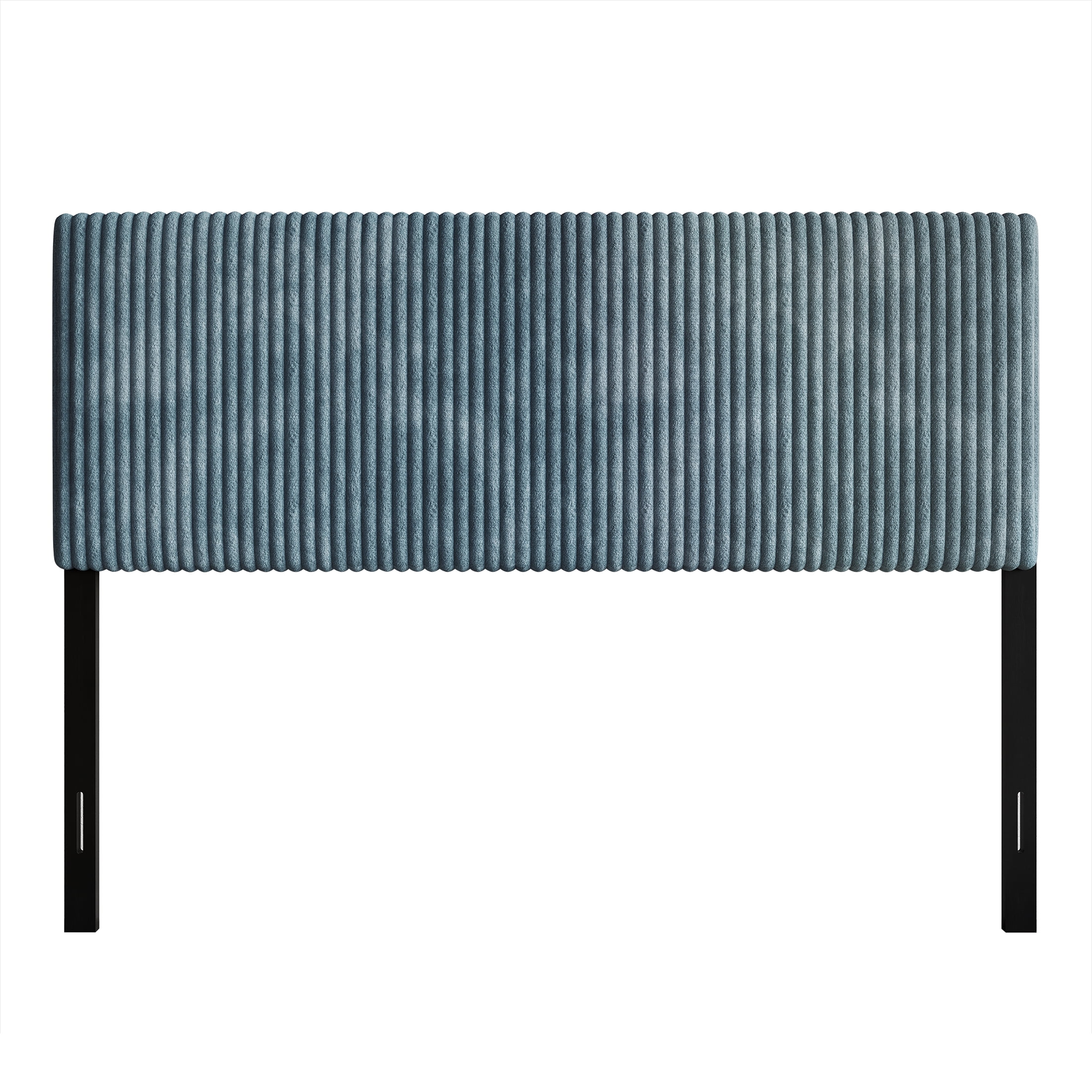 Castle Place Cozy Corduroy Velvet Upholstered King Headboard, Light Blue