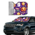 thumbnail image 4 of XMXT Car Sun Shade Windshield, Halloween Candy Skeleton Cartoon Print Sunshade for Car Windshield Sun Shades for Car SUV Truck, m, 4 of 9
