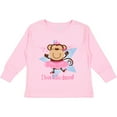 thumbnail image 3 of Inktastic Monkey Love Tutu Dance Girls Long Sleeve Toddler T-Shirt, 3 of 5