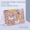 thumbnail image 4 of 2 Gang Light Switch Cover Plate Cute Farm Animals Wall Plate Decorate Electrical Outlet Cover Plates 4.56”x4.48”, 4 of 8