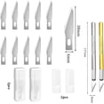 thumbnail image 3 of Craft Knife Exacto Knife, Precision Crafting Knife Set With 2 PCS Craft Knives 10 Blades Spare Replacement, Adults Carving Knife Hobby Knife Scalpel Knife Modelling Knife For Carving & Art Craft, 3 of 7