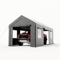 thumbnail image 3 of MOALCOFER 10x20FT Portable Carport with Side-Opening Door,Heavy Duty Car Canopy Garage with Waterproof UV-Resistant Cover, 3 of 6