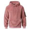 thumbnail image 4 of Long Sleeve Shirts for Men, Mens Sherpa Pullover Fuzzy Hoodies Sweatshirt Plush Spring Hoodie Sweater Tops, 4 of 9