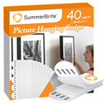 thumbnail image 1 of Tiras para colgar cuadros Summerbrite medianas, paquete de 40, blancas, 1 of 7