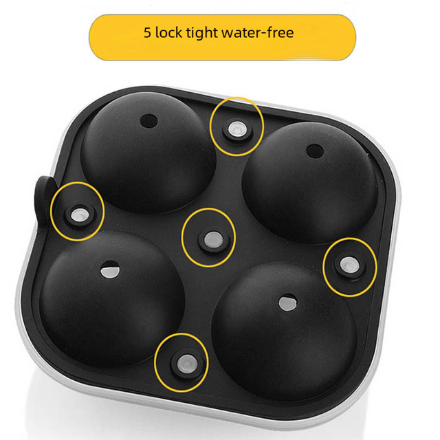 Molde de silicona para hockey sobre hielo circular grande de 4 piezas, 10 piezas, esqueleto de hockey sobre hielo, de grado alimenticio, a prueba de fugas, 6 piezas