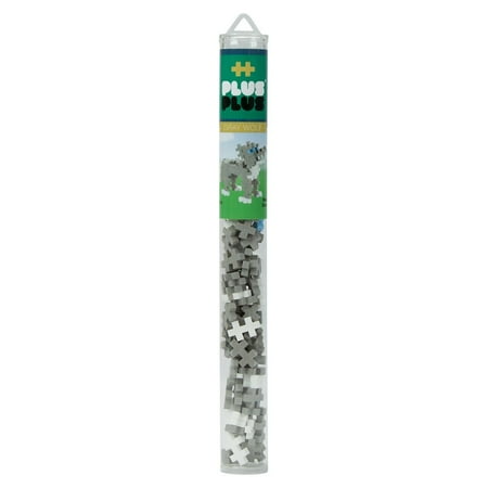 Plus-Plus - Mini Maker Tube - Gray Wolf - Building Set by Plus Plus (04143)