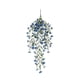 thumbnail image 2 of Flores artificiales, flores falsas, flores de imitación, flores simuladas, flores de seda verde violeta, borde colgante de pared, cesta colgante de ratán, accesorios de decoración de techo, violeta si, 2 of 5