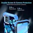 thumbnail image 4 of Casetego for Motorola G 5G 2024 Case,Glow in The Dark Three Layer Heavy Duty Shockproof Full Body Protection Hard Plastic Bumper+Soft Silicone Protective Case,Blue Butterfly, 4 of 7