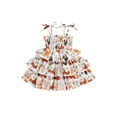 thumbnail image 1 of Gupgi Robe de Ferme pour Bébé Fille, Tout-Petit, Sans Manches, à Bretelles à Nouer, Smockée, Imprimé Floral de Poule, Robes, 1 of 9