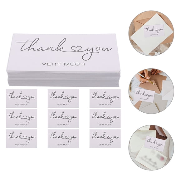 SHOWERORO 2Packs Thank You Cards Bridal Shower White Paper for Customers