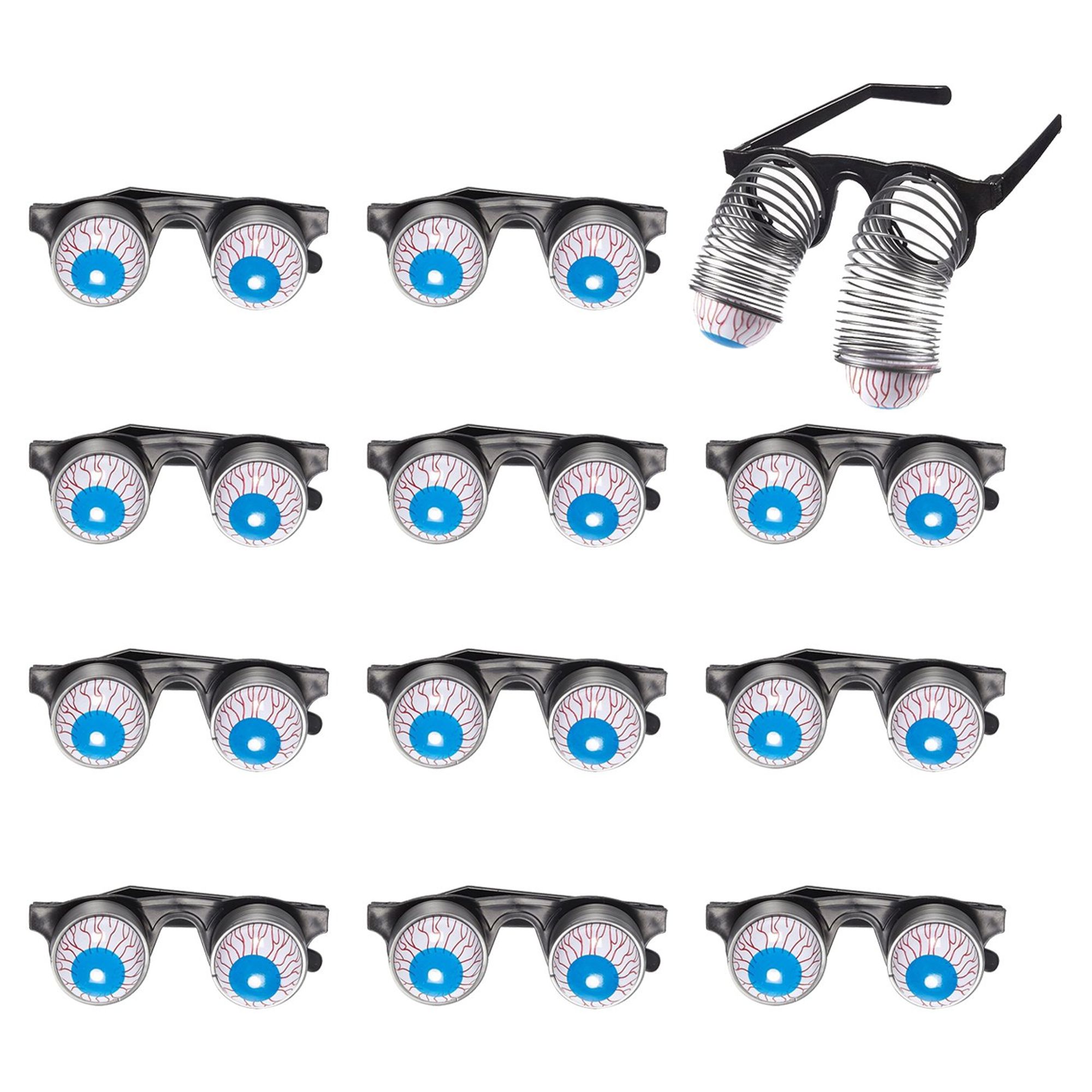 Halloween gag gifts for young children #1: Blue panda 12 Count slinky glasses