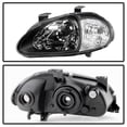 thumbnail image 2 of AKKON - For Honda Del Sol Black 1 Piece Headlights Corner Signal Lamps Left + Right, 2 of 4