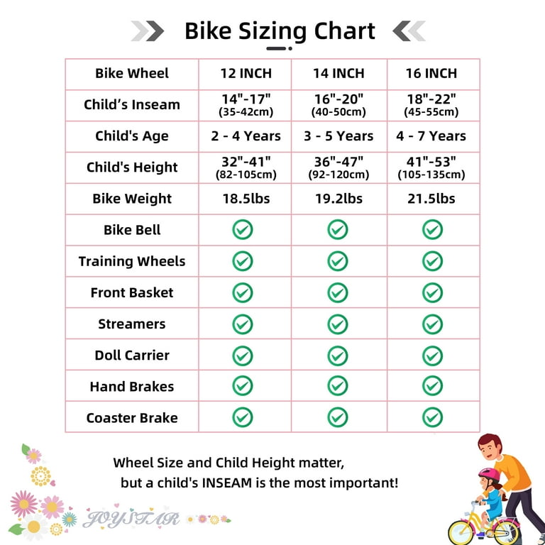 Height and bike wheel size sale