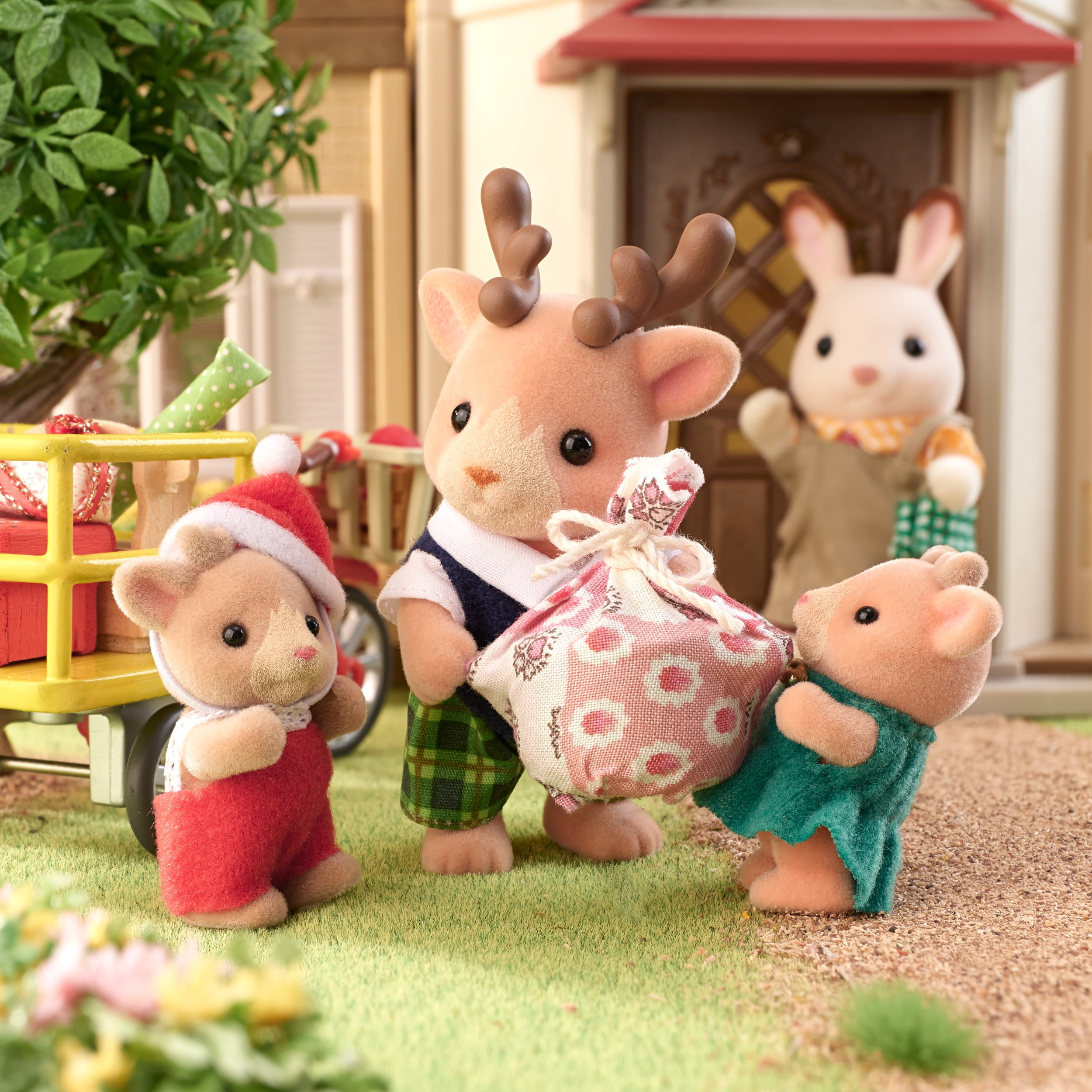 Calico Critters Reindeer Family, Set of 4 Collectible Doll Figures