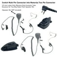 thumbnail image 2 of MaximalPower 2 Pin Plug Speaker Mic Adapter Converter for Motorola HT750 HT1250 HT1250 LS HT1550 Two Way Radio with 3.5mm Listen-Only Earpiece Headset Cable, 2 of 6
