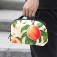 thumbnail image 2 of Peach Travel Organizer, Electronic Organizer Travel Case, Cord and Cable Organizer, Power Cord Organizer Travel - Oxford Fabric Waterproof Digital Gadget Bag, 5.9x9.44x3.14 in, 2 of 6