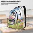 thumbnail image 7 of Yspwyqan Backpack Set with Lunch Box and Pencil Case, 4Pcs 600D Polyester Lightweight Backpack Set for School Elementary Middle High School Penguin Floral Travel Daypack, 7 of 7