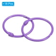 thumbnail image 3 of Unique Bargains 45mm Loose Leaf Binder Rings, 18Pcs 3mm Metal Flash Card Book Binding Rings for Key Chain Card, Light Purple, 3 of 7