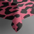 thumbnail image 3 of Pink and Black Of Leopard Print Rectangle Tablecloth 60"x84",Waterproof Polyester Rectangle Table Cloth, Wipeable Spillproof Polyester Tablecloth for Dining, Camping, Indoor and Outdoor, 3 of 5