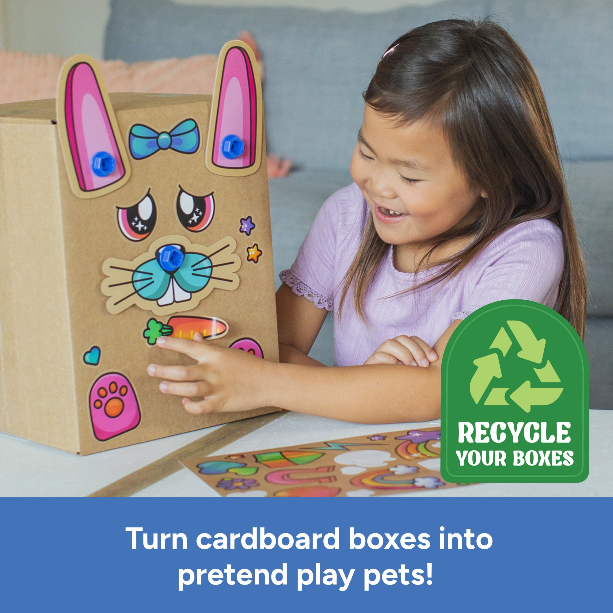 Educational Insights Boxineers Cardboard Animals, Craft Set for Kids Ages 5 and up