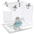 thumbnail image 2 of Transparent Acrylic Bird Bath Box Thickened Hanging Water Bath Tub Bird Supplies Shower Cage Accessory, 2 of 9