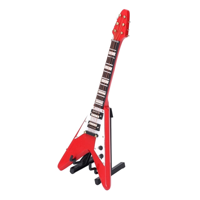 Mini Instrumento Musical de Guitarra, Adornos de Cumpeados Modelo de Guitarra Eléctrica para la Vida para Las Estanterías