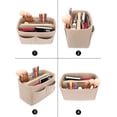 thumbnail image 4 of Organizador de cartera de fieltro con cierre LEXSION, beige, mediano, 4 of 6