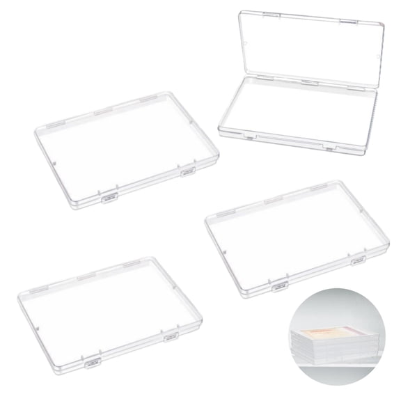 Breastmilk Plastic Storage Box 4pack of Reusable Breastmilk Tray 7.5x5.1x0.67In Clear Breastfeed Organization Tools for Indoor Home