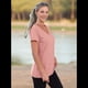 thumbnail image 5 of Camiseta Informal con Cuello en V para Mujer, Talla XL, Color Rosa, 5 of 9