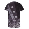 thumbnail image 4 of IROINNID Tops For Women Tunic Basic Loose Printed Short Sleeve Round Neck Pullover Blouse Spring Saving, 4 of 5