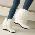 thumbnail image 5 of White Womens Short Boots With Side Zipper And Flat Sole For Winter Comfort And Style, 5 of 6