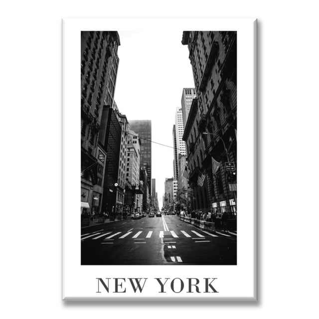 Cuadro Canva Listo Para Colgar Tipo Galería Póster New York 40X60 cm Pixtreats