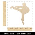 thumbnail image 2 of Martial Arts Karate Kick Solid Wood Shape Unfinished Piece Cutout Craft DIY Projects - 4.70 Inch Size - 1/4 Inch Thick, 2 of 7