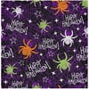 Bestwell Halloween Cloth Napkin Orange Green Spider Purple Cobweb Kitchen Dining Table Decor for Family Gathering Dinner Napkin Day of The Dead Party Favors 4 Pack 20" × 20"