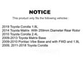thumbnail image 2 of CMX Front Rear Disc Brake Rotors Kit for Car Toyota Corolla Matrix Pontiac Vibe K8-101516, 2 of 8