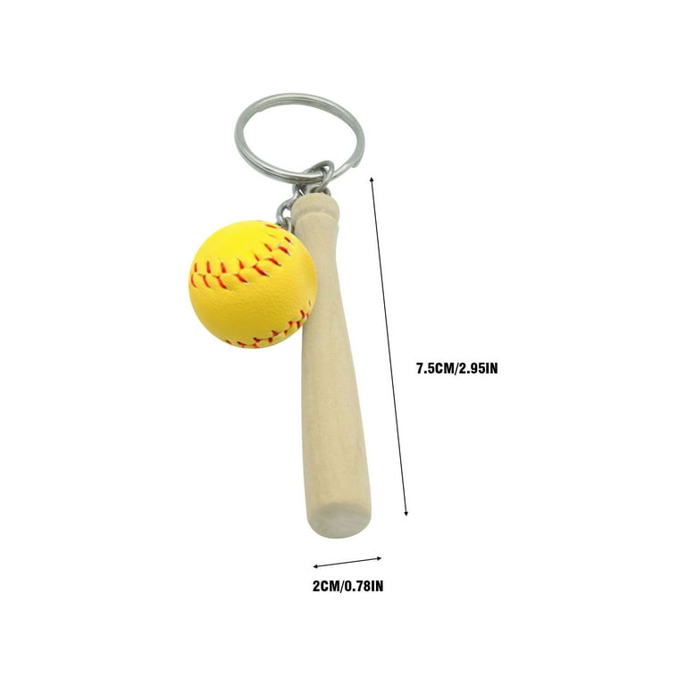 Softball Sports Keychains for Girls Bow Key Chain