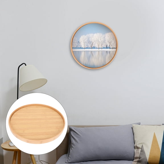 FOMIYES Wooden Round Picture Frame for Tabletop Photo Display and Decorative Home Decor