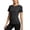 Black, variant on Womens Geometric Pattern T Shirts Crew Neck Short Sleeve All Over Abstract Print Athletic Performance Gym Workout Activewear Top