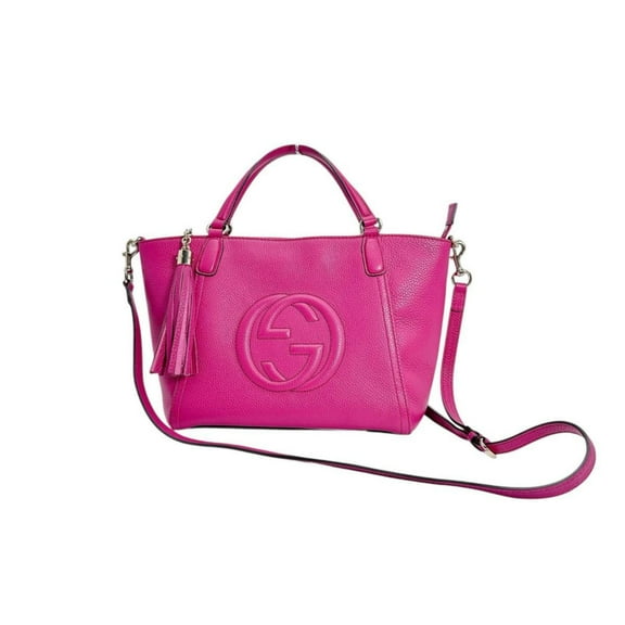Pre-Owned GUCCI Handbag 2WAY Bag Leather 369176 Calf Pink (Good)