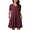Burgundy, variant on Anyshow Womens Summer Casual Tshirt Dress 2025 Short Sleeve Loose Swing Sundresses with Pockets