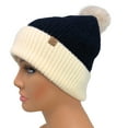 thumbnail image 3 of Empire Cove Women's Winter Ribbed Knit Beanie with Faux Fur Pom Pom Hats Gifts for Her, 3 of 5