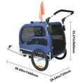 thumbnail image 3 of KFFKFF Canine Bicycle Trailer, Accommodates up to 100 lbs, Dual-Function Pet Pushchair and Bike Carrier, Convenient Collapsible Cart Structure with Detachable Wheels, Standard Bike Attachment, 3 of 9