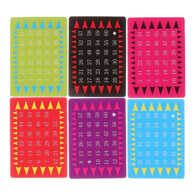 Cartes de Numéros Télépathiques pour Décoration 5 Ensembles Accessoires de Lecture Multicolores en Papier