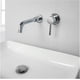 thumbnail image 3 of Wallmounted solid brass faucet, concealed installation, 360° swivel spout, singlehandle mixing valve, 3 of 5