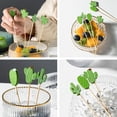 thumbnail image 6 of 100Pcs Disposable Salad Vegetable Sticks Cupcake Fruit Fork Salad Sandwich Toothpicks Bamboo Picks Fruit Sticks Handmade Toothpicks Food Fruit Cocktail Decor 01, 6 of 8