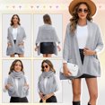 thumbnail image 5 of iSpchen Knitted Scarf with Pocket High Elastic Knitted Shawl Knit Neck Warmer Warm Knitted Neck Wrap Windproof Knit Wool Scarf for Winter Clothing Accessories Christmas Outdoor Light Gray, 5 of 16